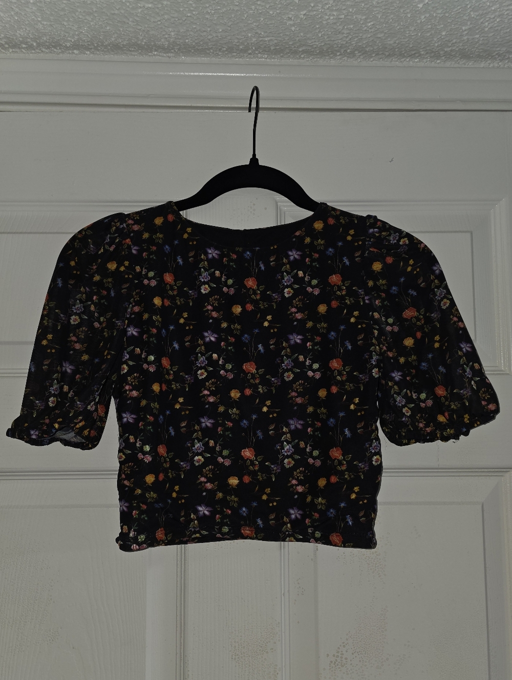 Moving Sale! { Blackmilk Sheer Floral Overlay Crop Top Size S